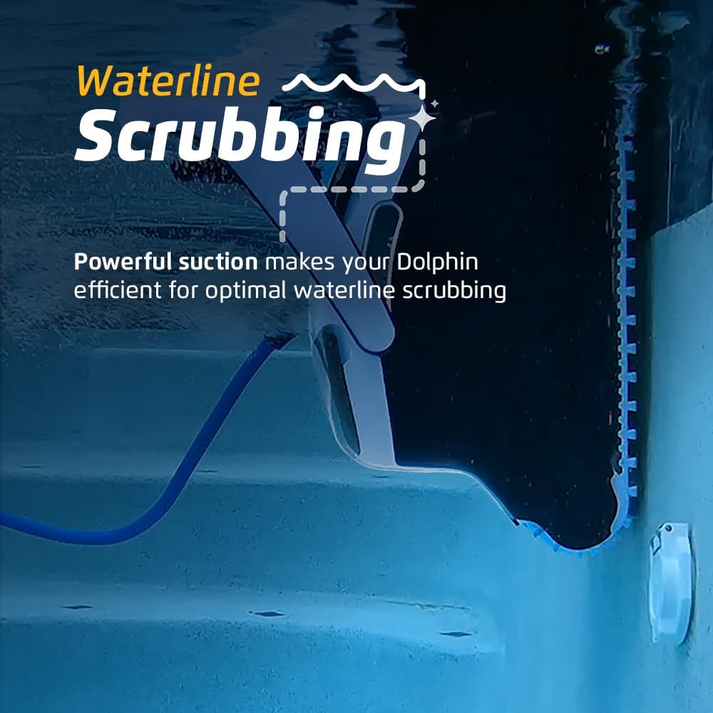 Dolphin Explorer E40 Automatic Robotic Pool Vacuum Cleaner with Wi-Fi, Wall Climbing Capability, Waterline Scrubber Brush, Ideal for Inground Pools up to 50 FT in Length