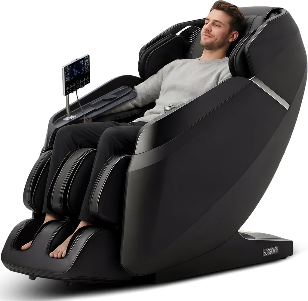 2026 4D Massage Chair Full Body, 24 Modes Zero Gravity SL-Track Shiatsu Recliner- AI APP Control Airbag Massage with Body Scan,Deep Yoga Stretch,Heating Waist and Foot (Black)