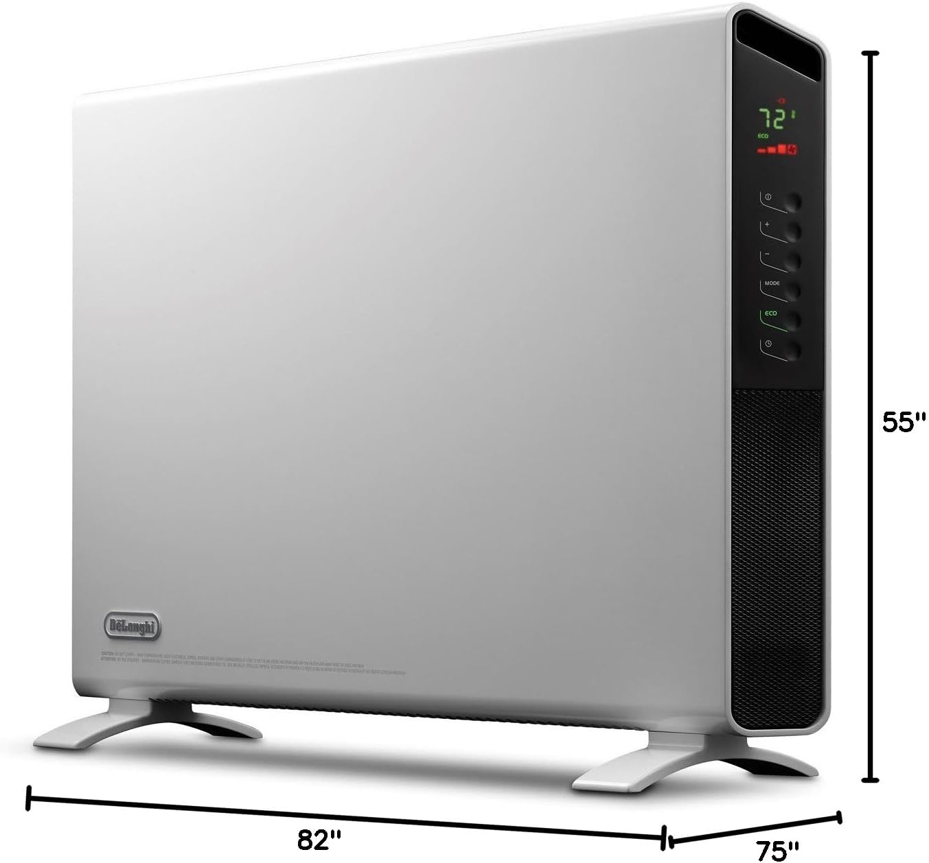 DeLonghi Convection Panel Heater, Full Room Quiet 1500W, portable electric heater is freestanding/easily wall mounted. Energy Saving, quick heat distribution, timer, white, HCX9115E