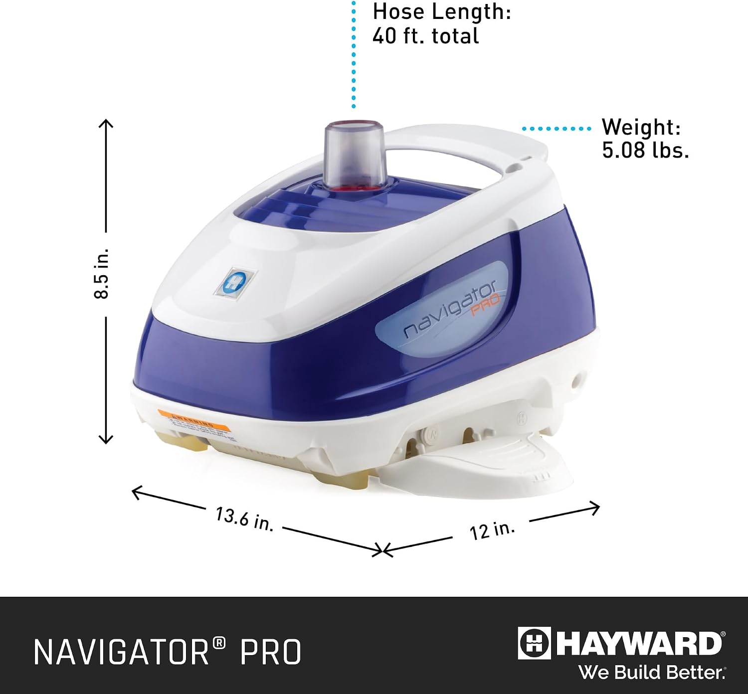 Hayward Pool Vacuum Navigator Pro Automatic Pool Vacuum for Inground Pools (Pool Cleaner for Vinyl Surfaces up to 20 x 40 ft) W3925ADV Same as 925ADV