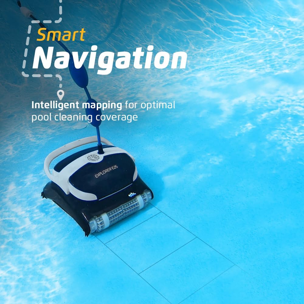 Dolphin (2026 Model) Explorer E25 Wi-Fi Robotic Pool Vacuum Cleaner Pools up to 50 FT - Waterline Scrubber Brush