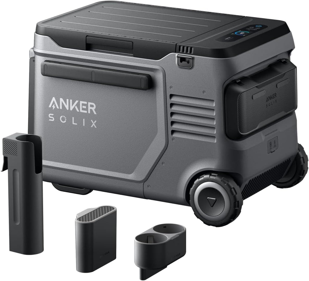 Anker SOLIX EverFrost 2 40L Cooler with Road Trip Kit, 61 qt Car Refrigerator, Electric Cooler with 288Wh Battery, Powered by AC/DC or Solar,for Outdoor Camping, Travel, and Fishing, Fits in Trucks