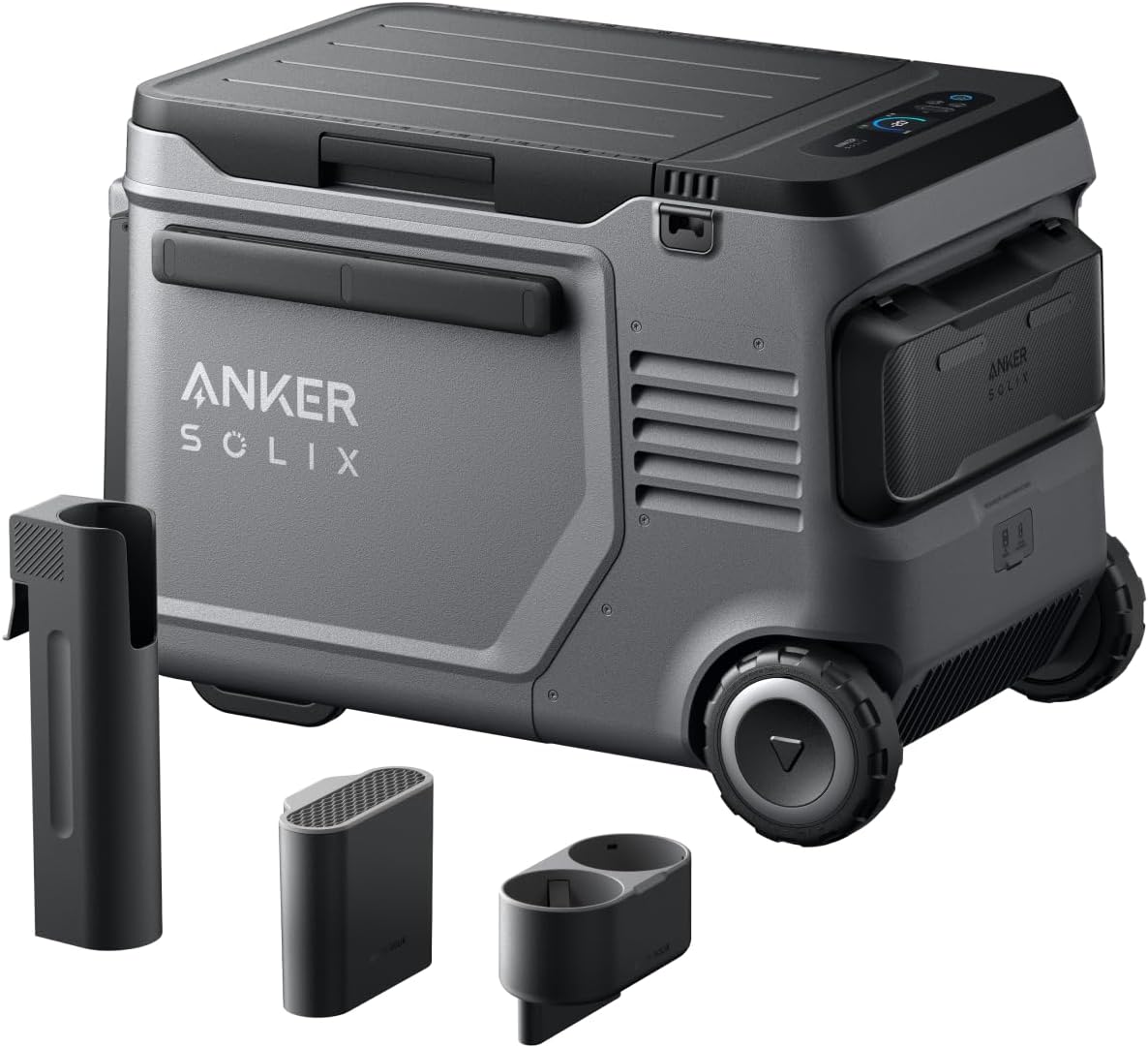 Anker SOLIX EverFrost 2 40L Cooler with Road Trip Kit, 61 qt Car Refrigerator, Electric Cooler with 288Wh Battery, Powered by AC/DC or Solar,for Outdoor Camping, Travel, and Fishing, Fits in Trucks