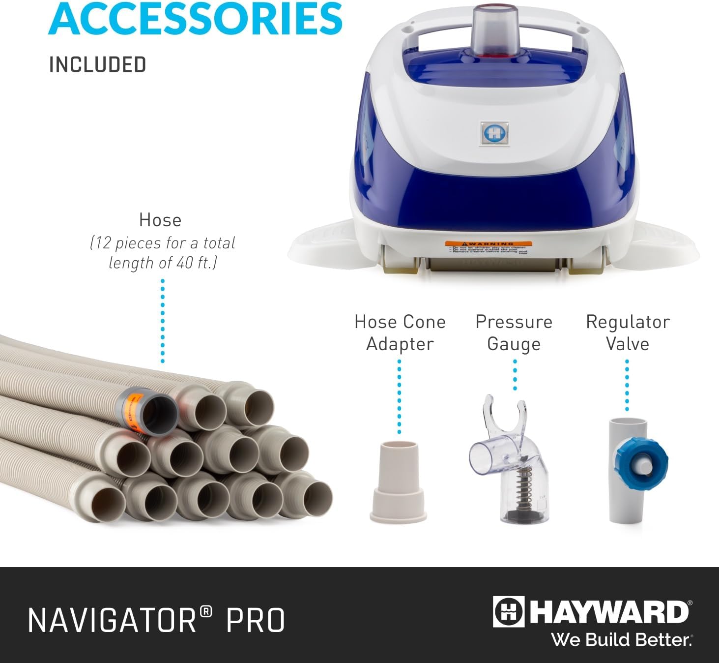 Hayward Pool Vacuum Navigator Pro Automatic Pool Vacuum for Inground Pools (Pool Cleaner for Vinyl Surfaces up to 20 x 40 ft) W3925ADV Same as 925ADV