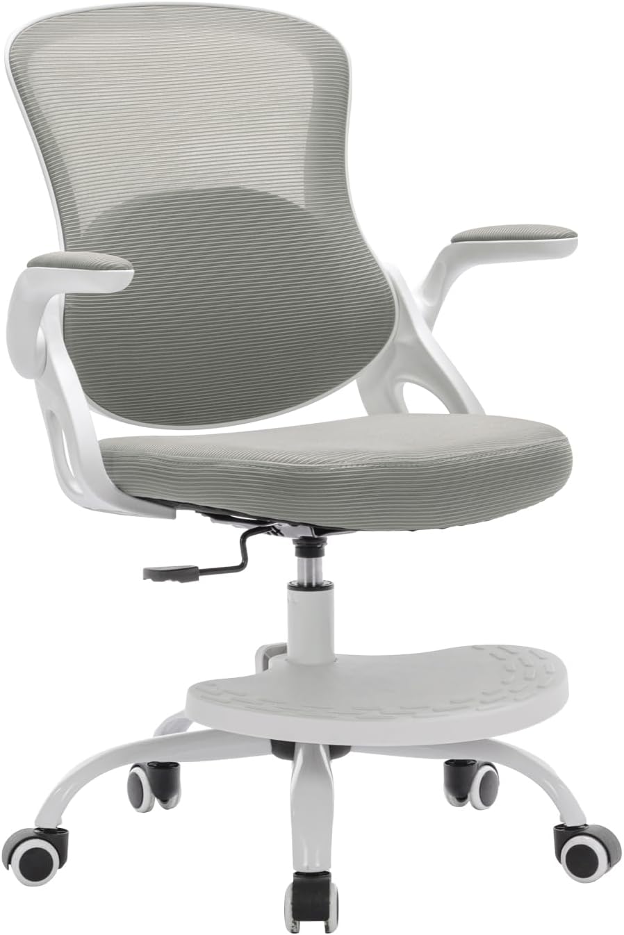 Kids Desk Chair,Ergonomic Study Chair with Adjustable Height,Swivel Mesh Desk Chair with Wheels,Home Office Chair for Children in Home Bedroom Grey