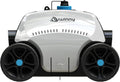 (2025 Upgrade) Robotic Pool Vacuum for Above Ground Pool - 6600mAh for 130mins Runtime & 50W Powerful Suction, Self-Parking Pool Cleaner with 180μm Filter Tray Up to 1300 Sq. Ft (ice Blue)