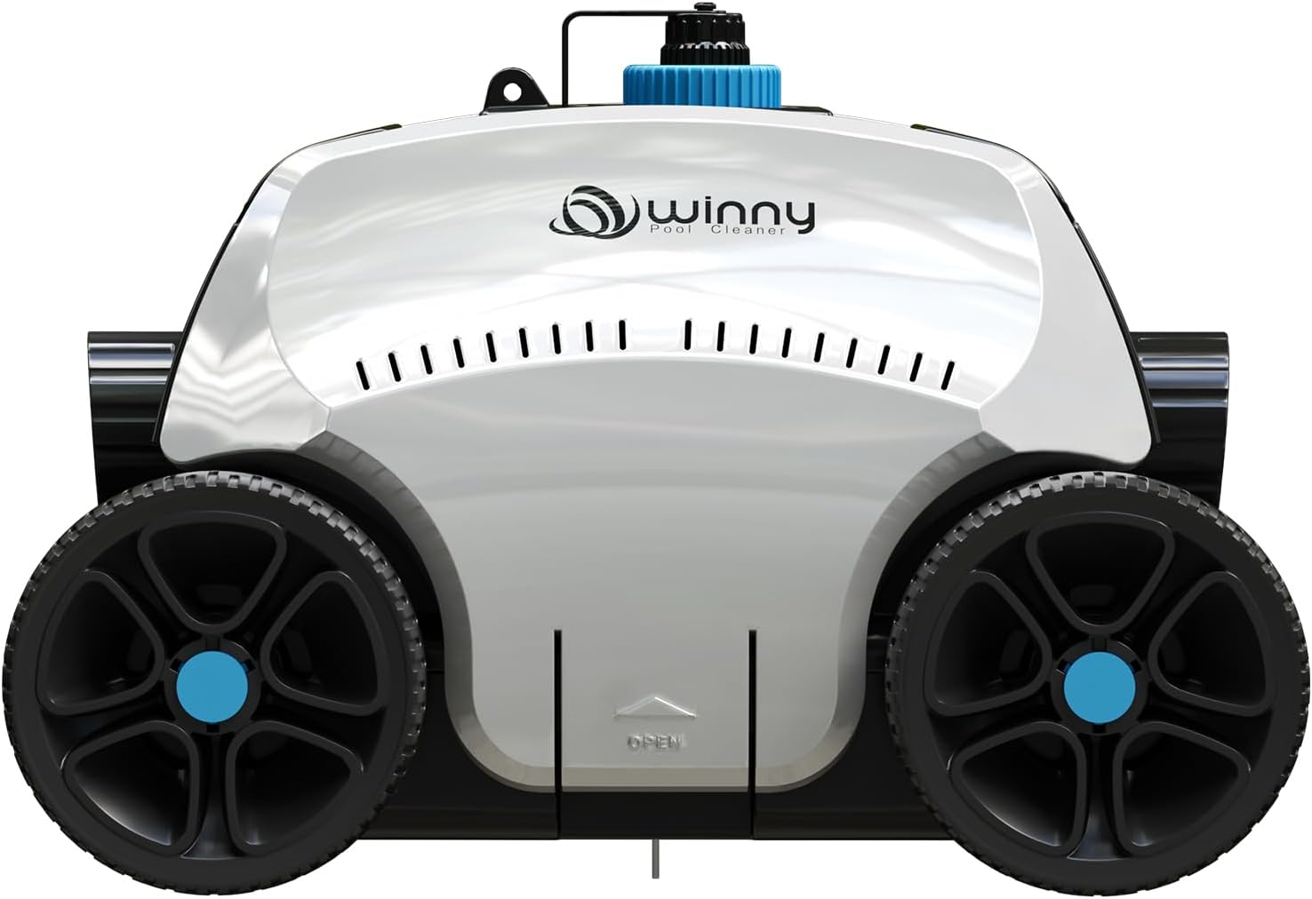 (2025 Upgrade) Robotic Pool Vacuum for Above Ground Pool - 6600mAh for 130mins Runtime & 50W Powerful Suction, Self-Parking Pool Cleaner with 180μm Filter Tray Up to 1300 Sq. Ft (ice Blue)