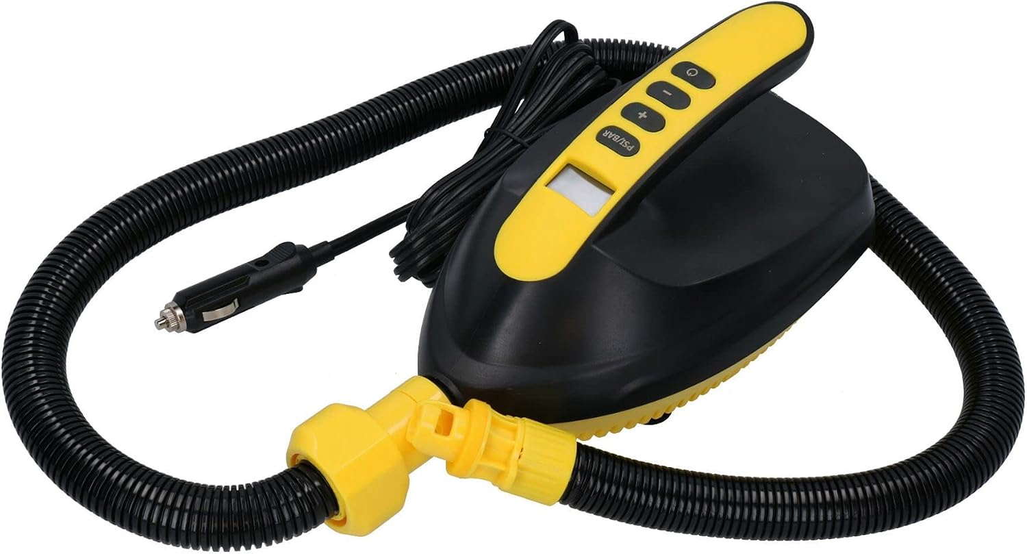 12v Electric Pump Automatic 16 PSI Air Inflator Paddle Board Inflatable Boat Kayak Toy