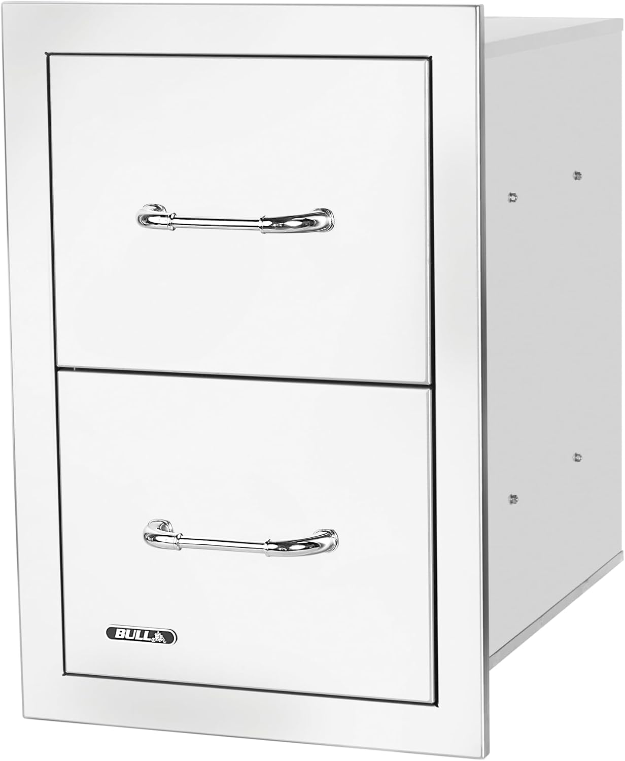 Bull Outdoor Products Premium Components for Outdoor Kitchen BBQ Island Stainless Steel Double Drawer with Reveal