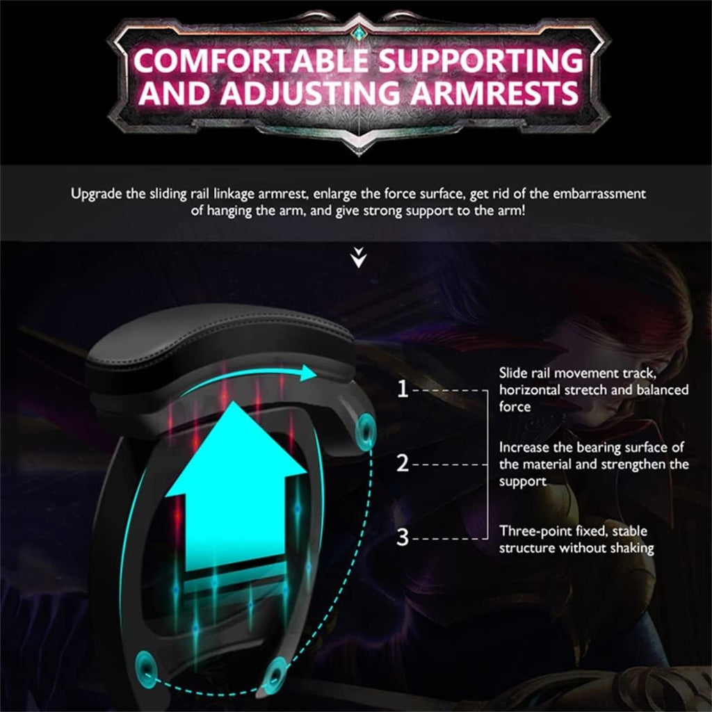 Gaming Chair with Speakers and LED Lights, Massage Computer Chair for Adults, Video Game Chair with Footrest and Lumbar Support, PU Leather Gamer Chair for Adults and Teens,White