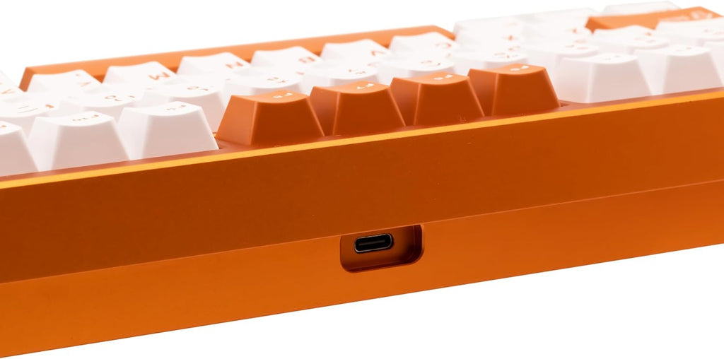 KEEBMONKEY WOBKEY Rainy 75 Aluminum HMX/JWK Switches Mechanical Keyboard with Superior Acoustics, Wired, BT, 2.4G Wireless Connectivity (Pro Orange(Mirrored Glass Weight))