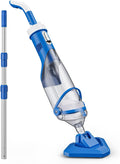 Teguy Cordless Pool Vacuum with Telescopic Pole, 18.5 GPM Powerful Suction, 1.5H Supercharge Technology, Handheld Rechargeable Pool Vacuum Cleaner for Above Ground/Inground Pools, Hot Tubs, Spas
