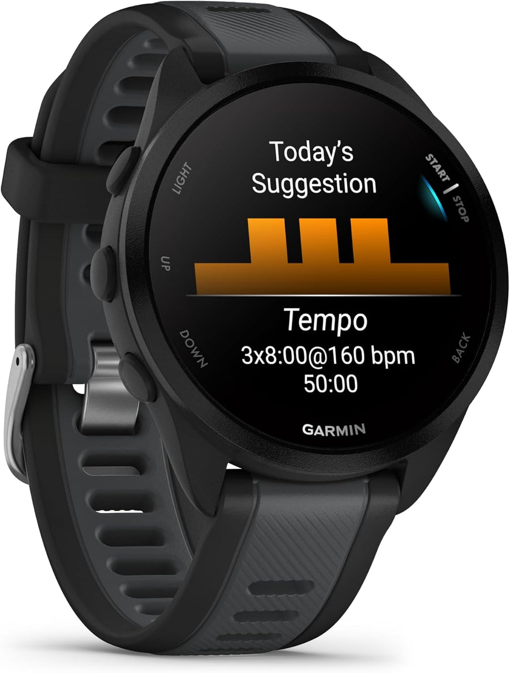 Garmin Forerunner 165 GPS Running Smartwatch, Fitness Tracker Smart Watch for Women and Men Bundle with Accessories - Black/Slate Gray