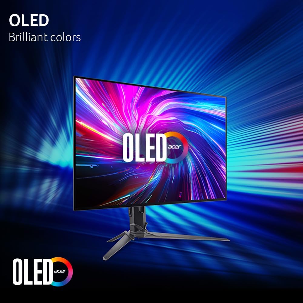 Acer Predator X32 X3 | 31.5' UHD 3840x2160 OLED Gaming Monitor | AMD FreeSync Premium Pro | 480Hz at 1920 x 1080 (DFR) | Up to 0.01ms | 1000nits @ HDR 3% | (Renewed)
