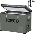 ICECO VL45 12V Refrigerator, 47Qt Platinum Compact Refrigerator Powered by SECOP, 0°-50°F 12v Fridge, 12/24VDC 110-240VAC, Car refrigerator, Electric Cooler For Outdoor&Camping| with L-Shape DC Cord