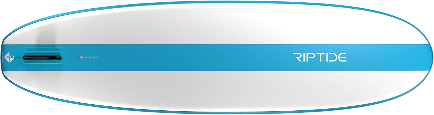 Boardworks SHUBU Riptide Inflatable Stand-Up Paddle Board (iSUP) | SUP Package Includes Three Piece Paddle, Carry Bag and Pump (SUP) Complete Kit | 10'6', Blue/White/Grey