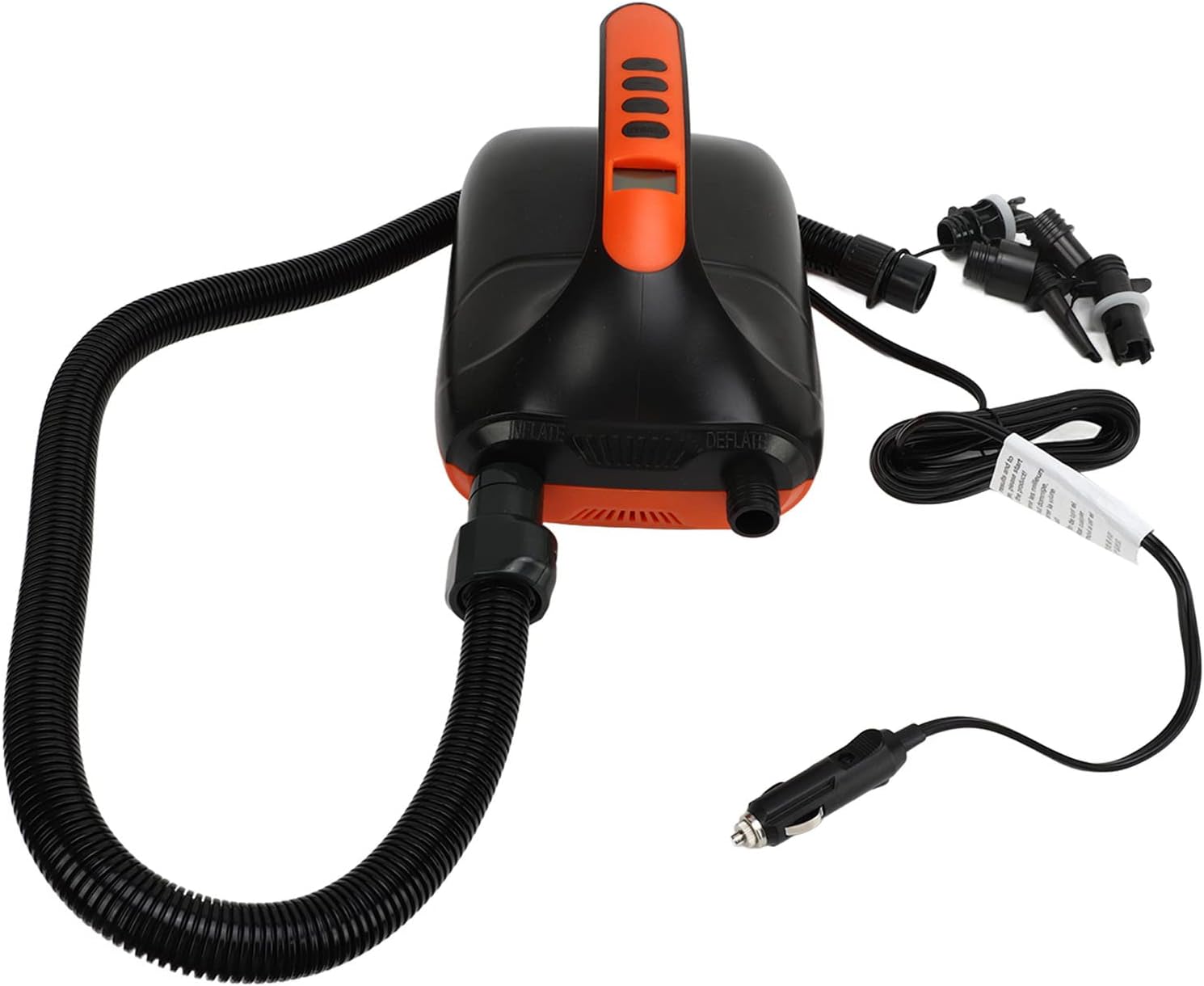 20PSI Inflatable Stand Up Paddle Board Electric Air Pump, Quick Inflate Deflate, 350L MIN Digital Display DC12V, for Inflatable Boats, Pool, Tent