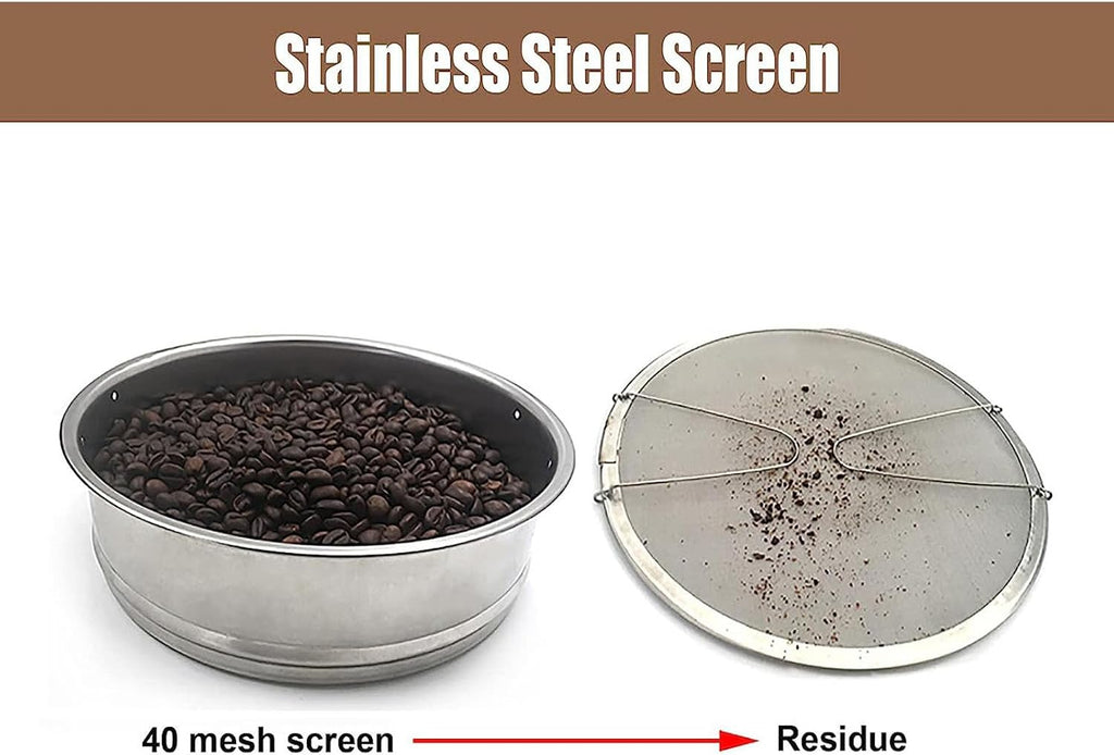 1.1LB Coffee Bean Cooler Electric Roasting Cooling Machine Rotating Coffee Bean Cooling Plate With Stainless Steel Two-layer Filter Screen For Homecafe Roasting Cooling 110V