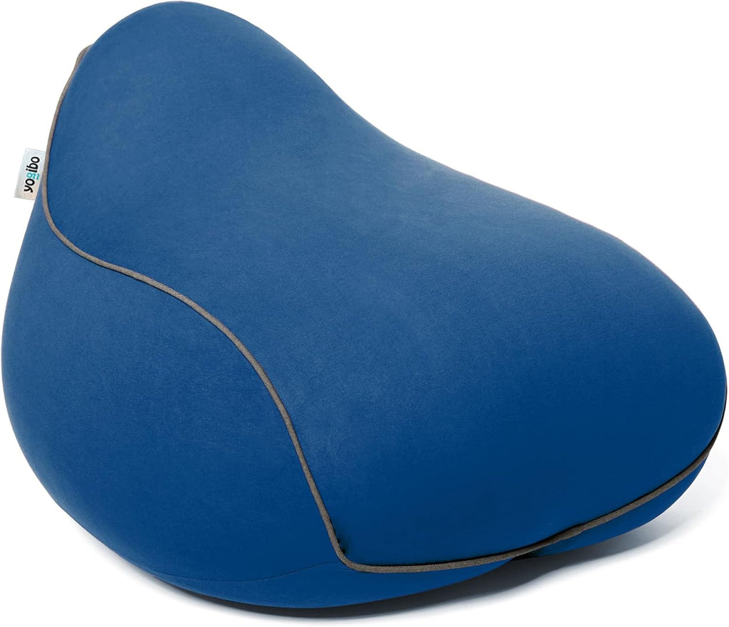 Yogibo Lounger Small Bean Bag Lounge Chair for Adults, Kids and Teens, Soft, Plush, Comfy, Sensory, Gaming Beanbag, Washable Cover, Blue