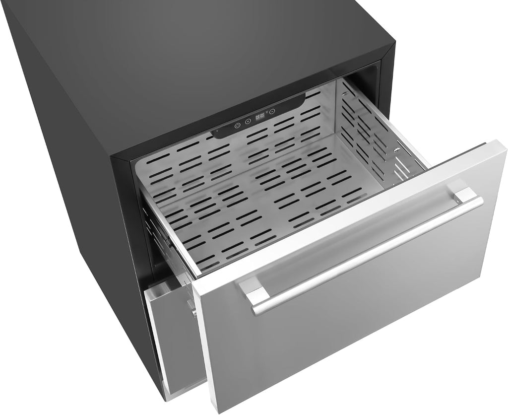 KoolMore KM-OKS-RD2 24 in. Outdoor Kitchen Double Drawer Built-in Refrigerator in Stainless-Steel, ETL Listed