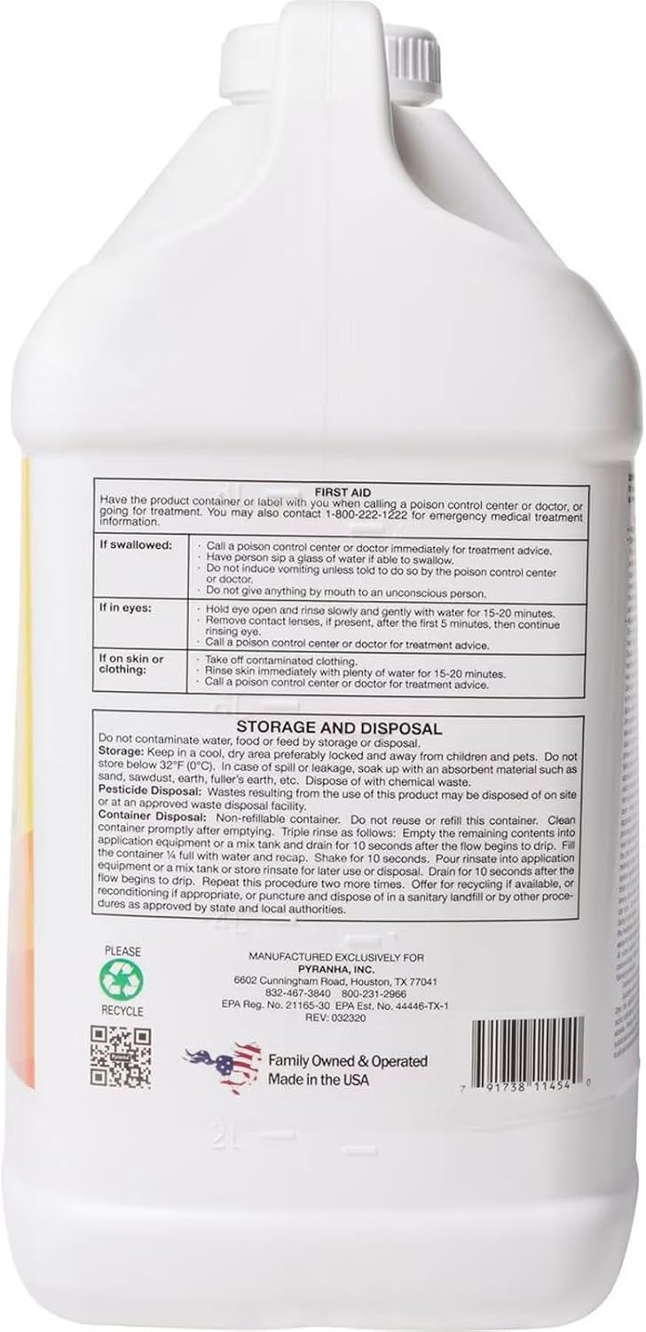 PYRANHA 1-10 HPS Concentrate Refill - 2.5 Gallon for 30 Gal Automatic Spray Systems Indoor Barn Fly Control | Repels Horn, Deer, Horse, Stable, & Face Flies, Midge