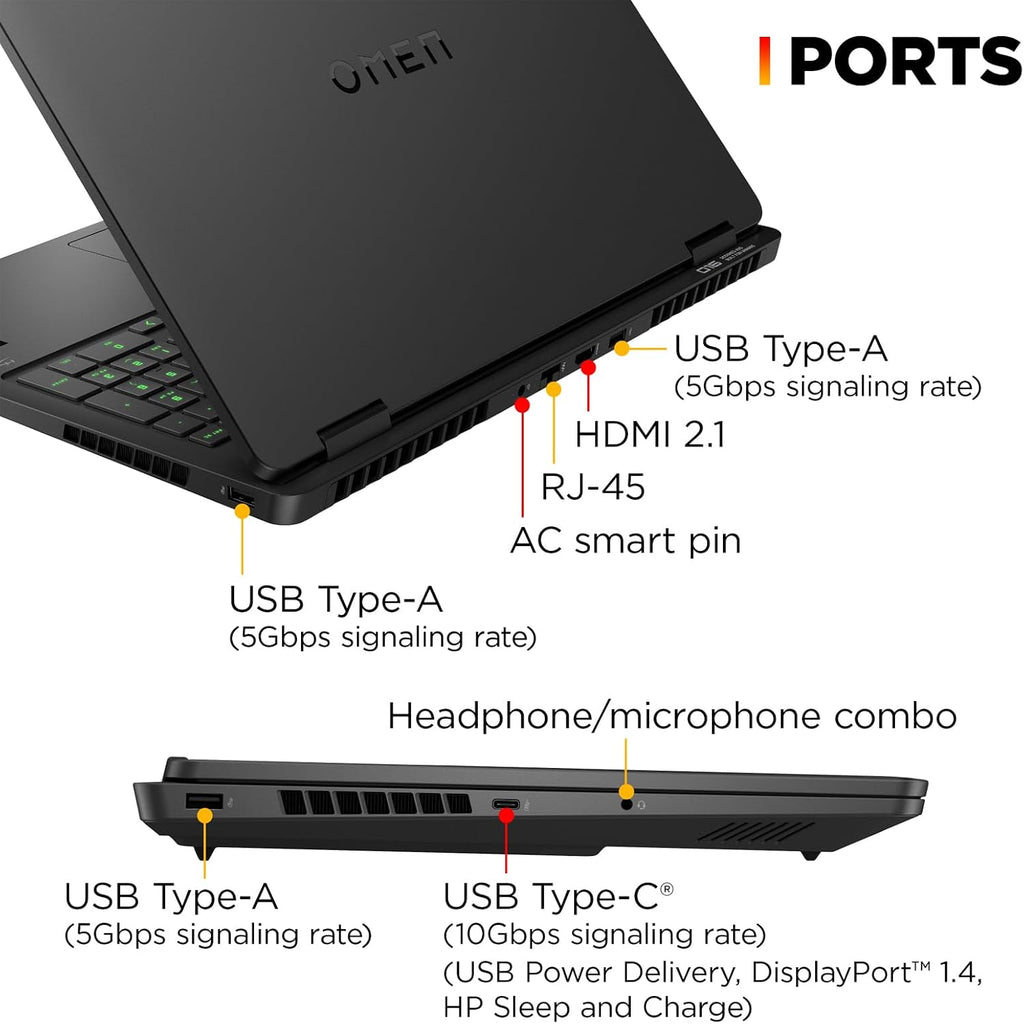 HP OMEN 16 Slim Gaming Laptop, 16' 144Hz 2K Display, Intel Core Ultra 9 285H, NVIDIA GeForce RTX 5070, 32GB DDR5 RAM, 1TB SSD, Wi-Fi 6E, RGB Backlit, Win 11 Pro, w/Mytrix Accessory & Lifetime Office
