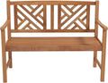 Giantex Outdoor Wooden Garden Bench - 2-Person Acacia Wood Loveseat with Armrests, Backrest, 800lbs Capacity, Patio Park Bench for Backyard, Front Porch Bench (Non-Foldable)