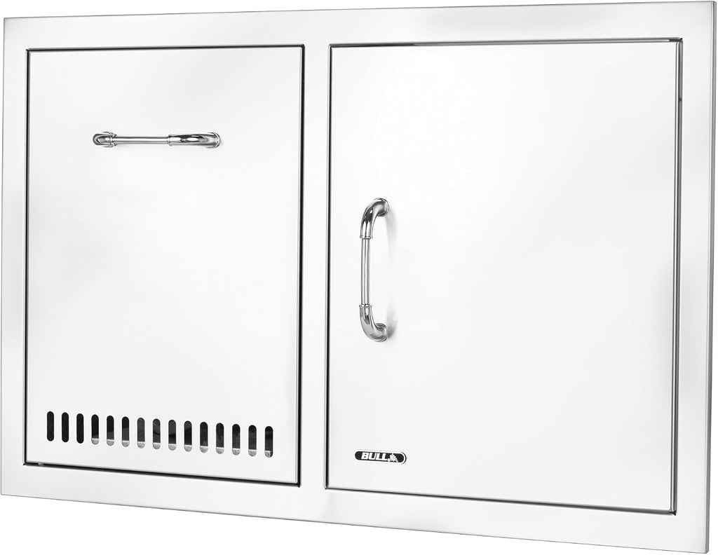 Bull Outdoor Products Premium Components for Outdoor Kitchen BBQ Island Door/Propane Drawer Combo with Reveal