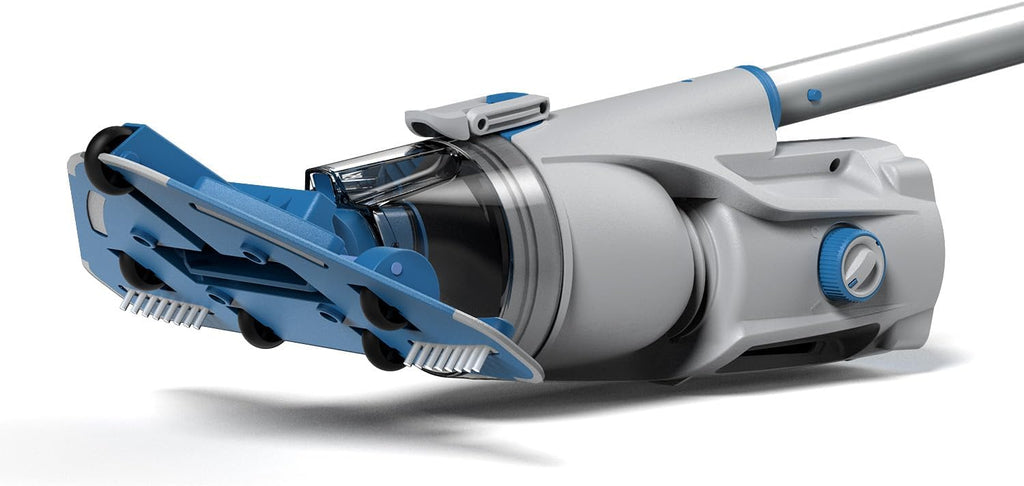 KOKIDO Rechargeable Cordless Pool Vacuum for Above Ground Pool and Pond Cleaner, 72' Aluminum Pole, Standard & Fine Filters, 2 Brush Vac Heads, Handheld Pool Cleaner Spot Clean Inground Pools XV320