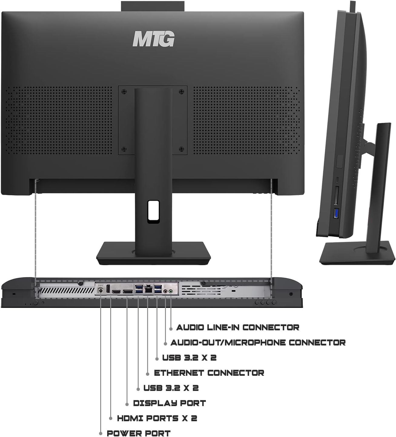 Gaming All in One PC 24 Inch FHD Touchscreen, MTG Yama, Intel Core i5 10th Gen, 16GB RAM, 1TB NVME, AMD RX 550 4GB DDR5 Graphics, Webcam, DVD RW, Gaming Kit, Windows 11 Home