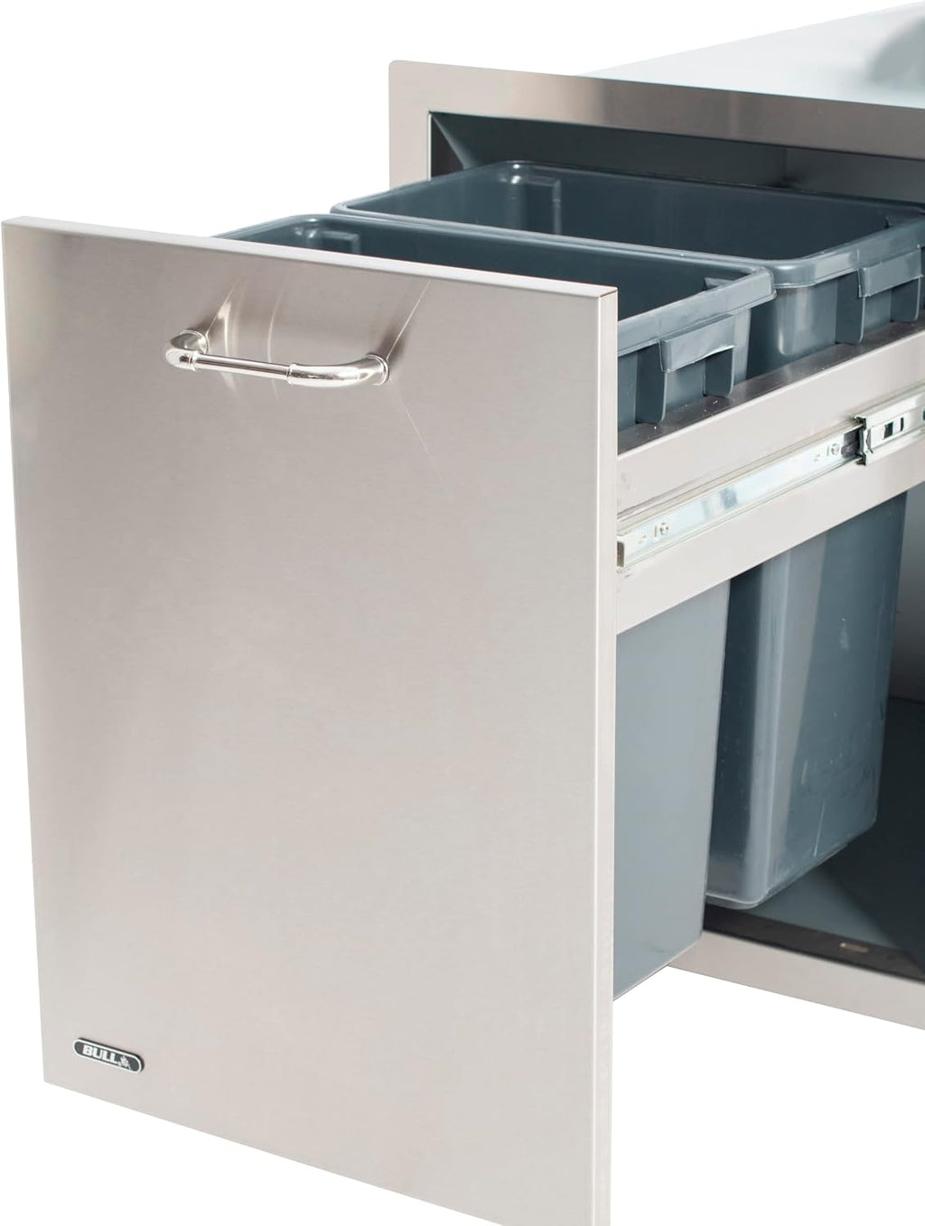Bull Slim 10 Gallon Pull-Out Trash Drawer with Trash Can, 16.5x27-Inches (56941)