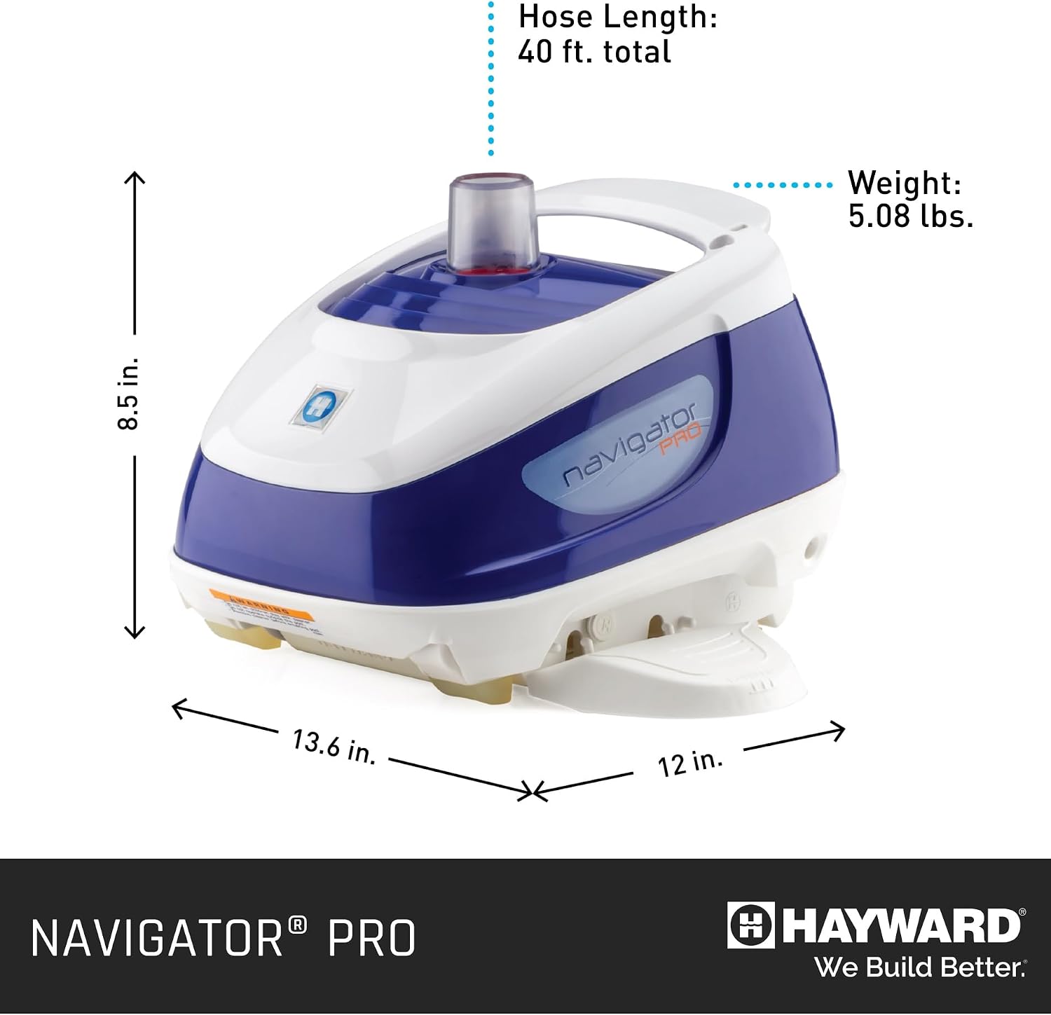 Hayward Pool Vacuum Navigator Pro Automatic Pool Vacuum for Inground Pools (Pool Cleaner for Gunite Surfaces up to 20 x 40 ft) W3925ADC Same as 925ADC