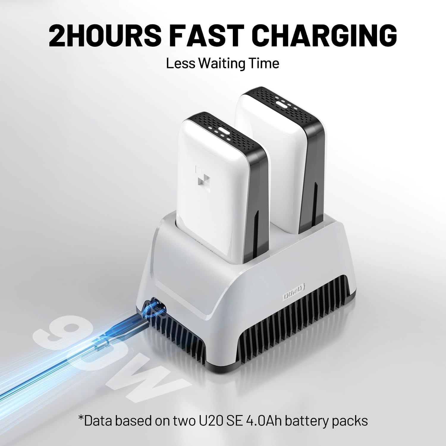 LiTHELi FrozenPack 12V Car Refrigerator, 20L/21QT Portable Electric Cooler, -4~68℉ Travel Fridge Freezer for Camping, Road Trips, RV, Boat & Beach, 2x4.0Ah Batteries and Duat Port Charger