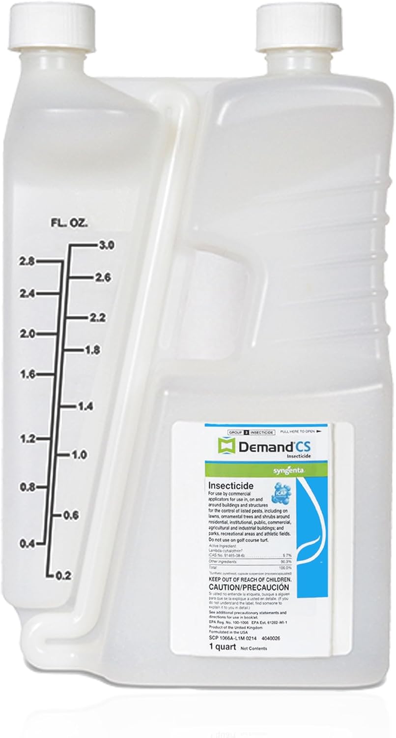 Demand CS Insecticide - Long-Lasting Pest Control, 1-qt. Sprayable Insecticide Effective Against Over 30 Pests, Formulated for Indoor & Outdoor Use
