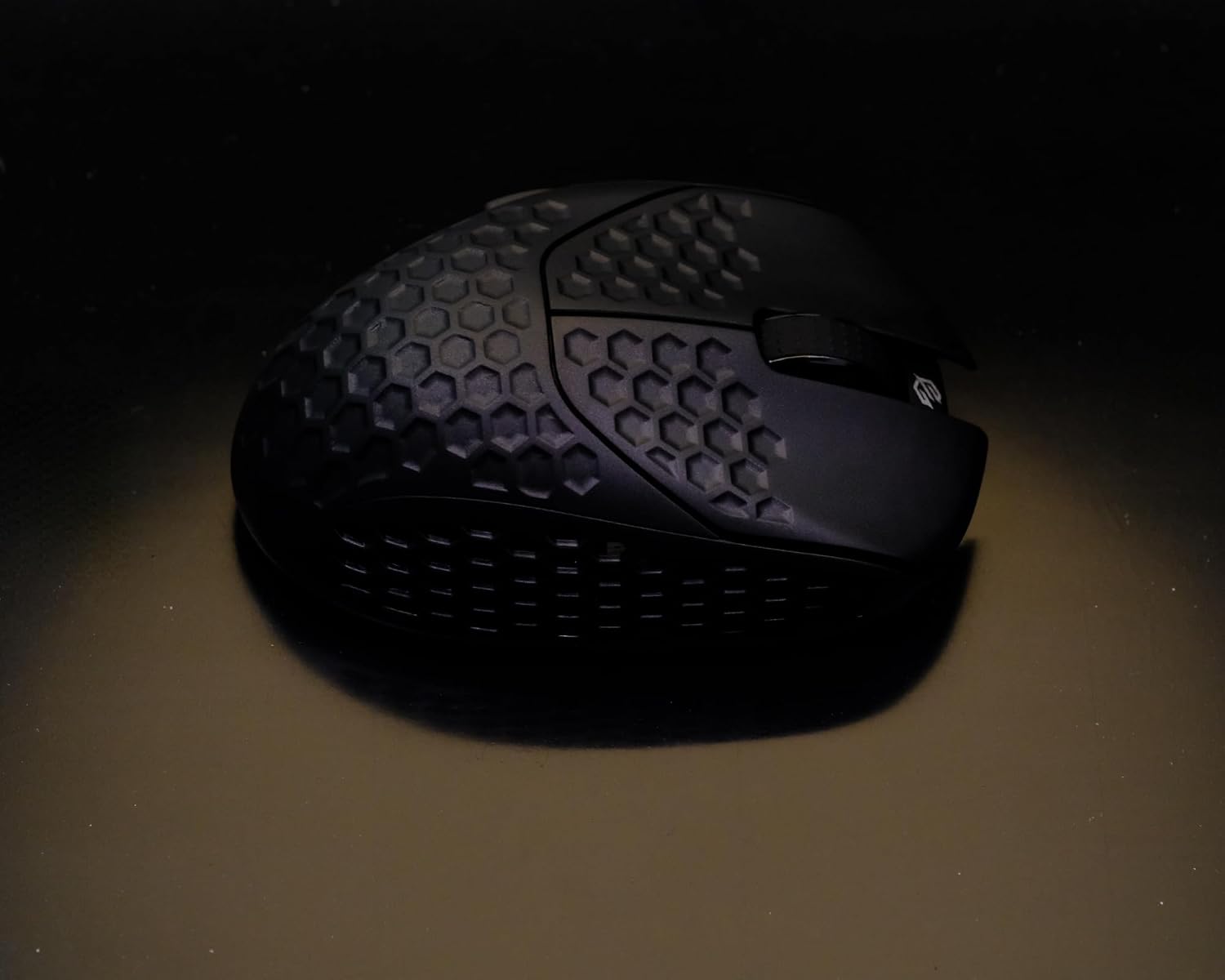 GWolves HTR Lightweight Wireless Fingertip Grip Gaming Mouse,~28Gram,8K-Report,Low Latency,PAW3395 26,000CPI,Nrf52840 CPU,6 Programmable Btns,On-Board Memory,PC/Mac and Laptop (Honeycomb, Black)