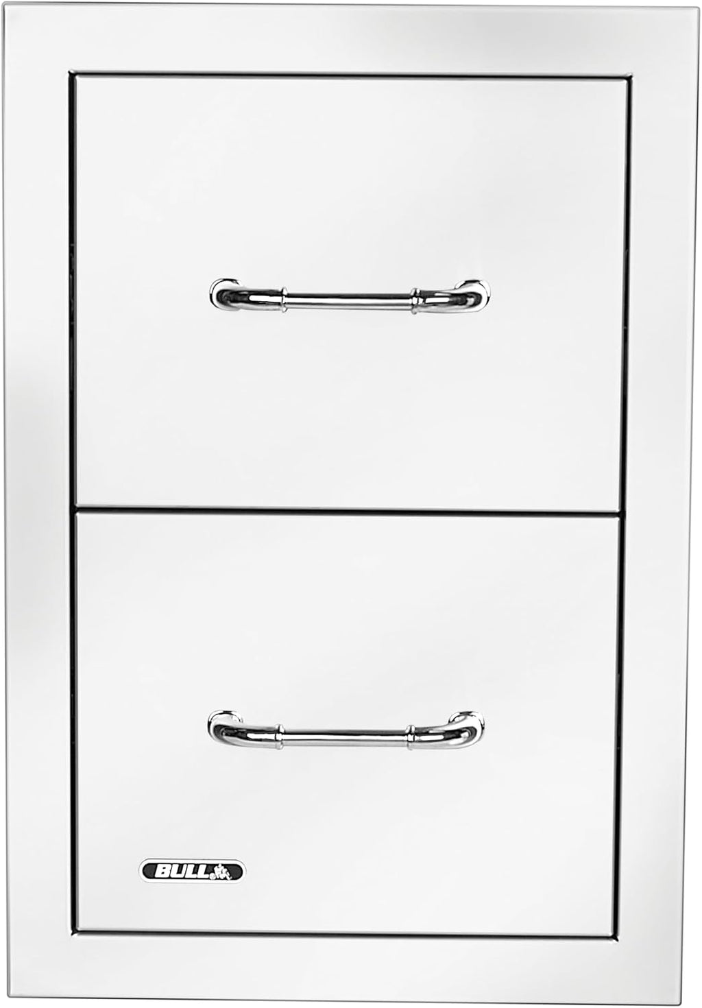 Bull Outdoor Products Premium Components for Outdoor Kitchen BBQ Island Stainless Steel Double Drawer with Reveal