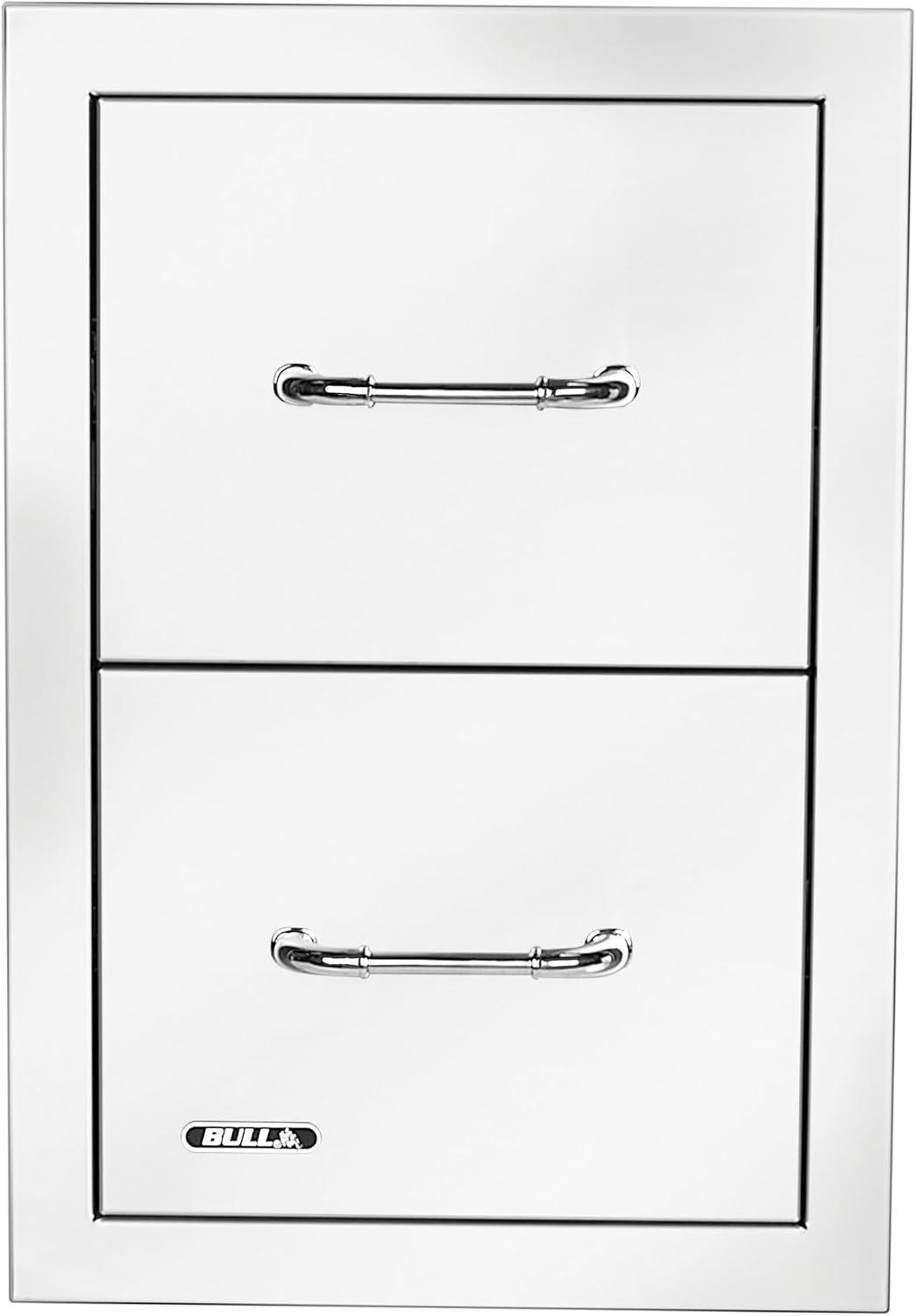Bull Outdoor Products Premium Components for Outdoor Kitchen BBQ Island Stainless Steel Double Drawer with Reveal