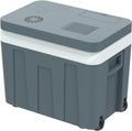 Kikihuose 12V Electric Cooler & Warmer 48 Qt (45L) Car Refrigerator with Wheels Handle, Portable Thermoelectric Fridge for Travel Camping Vehicles Truck RV Road Trips, 12V DC & 110V AC Home