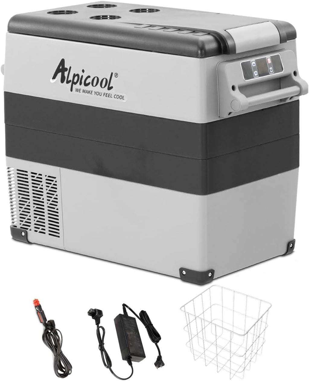 Alpicool CF55 Portable Freezer,12 Volt Refrigerator, 52 Quart (49.4 Liter) Fast Cooling 12V Car Fridge Freezer -4℉~68℉, Car Cooler, 12/24V DC and 100-240V AC for Outdoor, Camping, RV, Truck