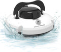 Cordless Robotic Pool Cleaner for Above Ground Pool - Automatic Swimming Pool Robot - 2-Motor Powerful Cleaning Vacuum Robots - Rechargeable Robotic Pool Cleaners for Inground Pools Up to 500 Sq.Ft.