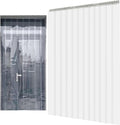 PVC Plastic Strip Curtain Door Kit, Vinyl Door Strips Wind Commercial Entry Doors Decoration for Pavilions, Gardens