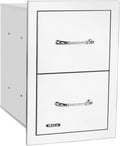 Bull Outdoor Products Premium Components for Outdoor Kitchen BBQ Island Stainless Steel Double Drawer with Reveal