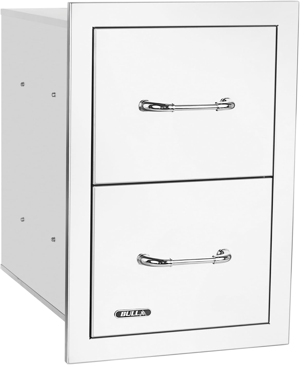 Bull Outdoor Products Premium Components for Outdoor Kitchen BBQ Island Stainless Steel Double Drawer with Reveal