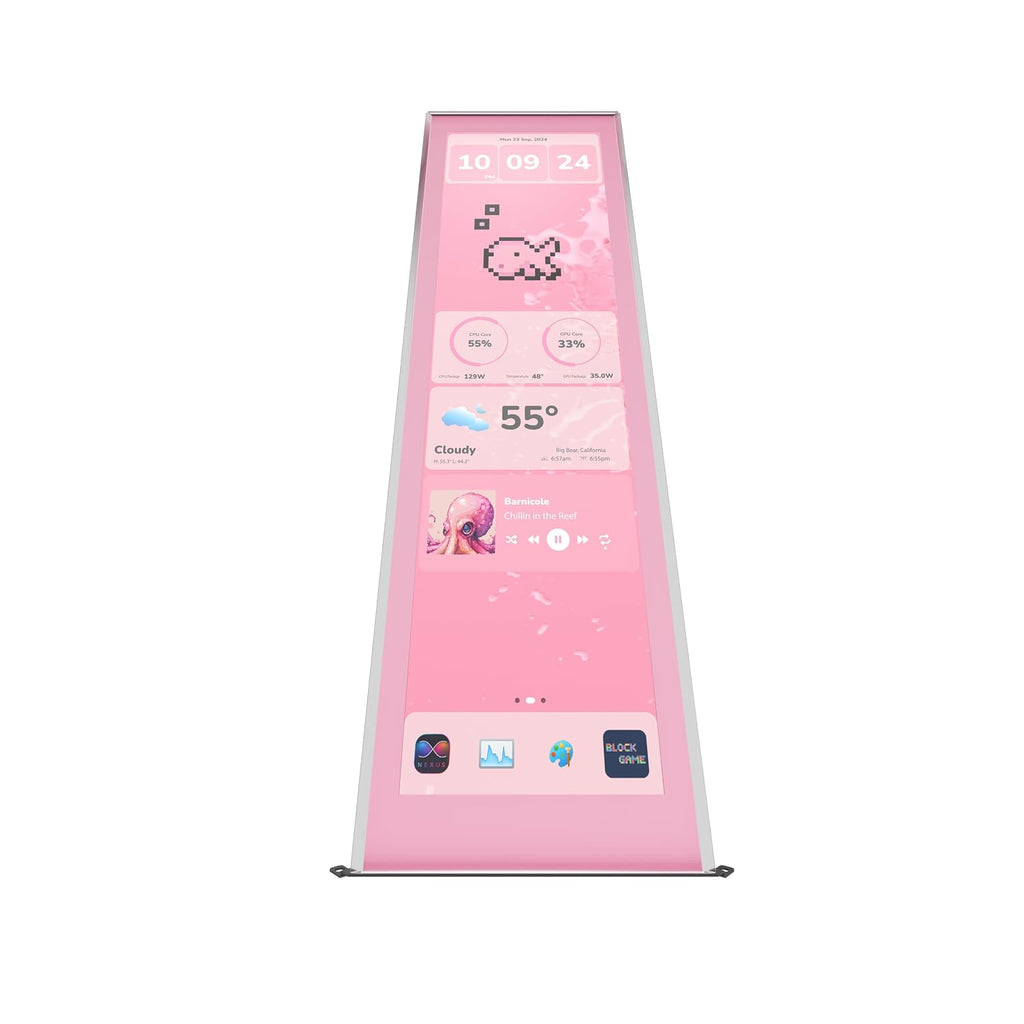Hyte Y70 Touch Infinite Display Upgrade Screen Kit for PC Case - 14.9' IPS Display - 2.5K Resolution - 60Hz - 10-Point Touch - Strawberry Milk (Pink)