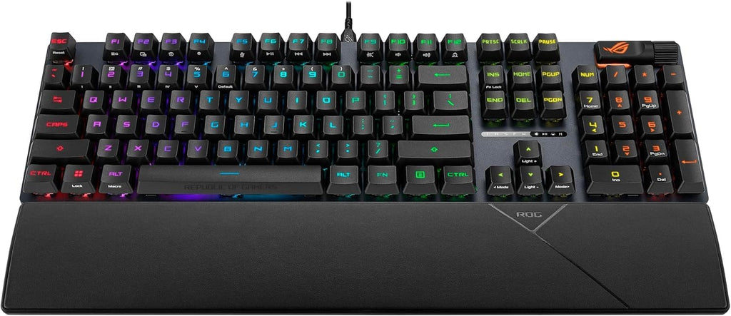 ASUS TUF M4 Air Wired Gaming Mouse-P307, Durable and Ultralight Air Shell Design, 16,000 DPI Optical Sensor, Six Tactile Buttons, IPX6 Water Resistance Bundle with ROG Strix Scope II Gaming Keyboard