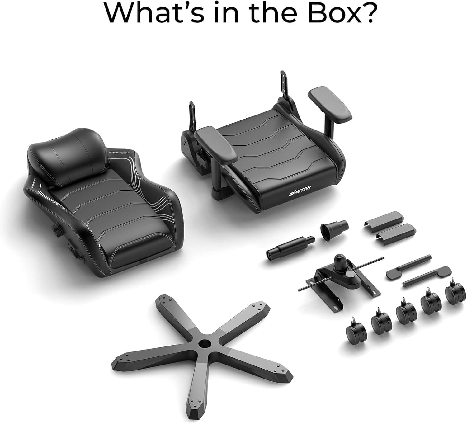 DXRacer Master XL Video Gaming Chairs for Adults, Ergonomic Reclining Computer Gaming Chair, Racing Style Height Adjustable (EPU Leatherette, Black Line)