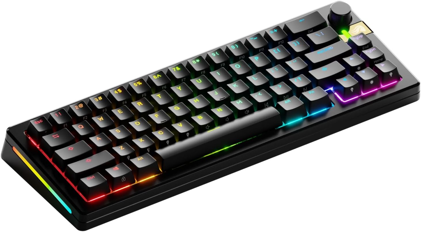 Glorious Gaming - GMMK 3 PRO HE: Wireless Gaming Keyboard Rapid Trigger, Hall Effect, Aluminum Body, 8K Polling Rate, Hotswap MX & Magnetic Switches, Adjustable Actuation, ANSI 65% Compact (Black)