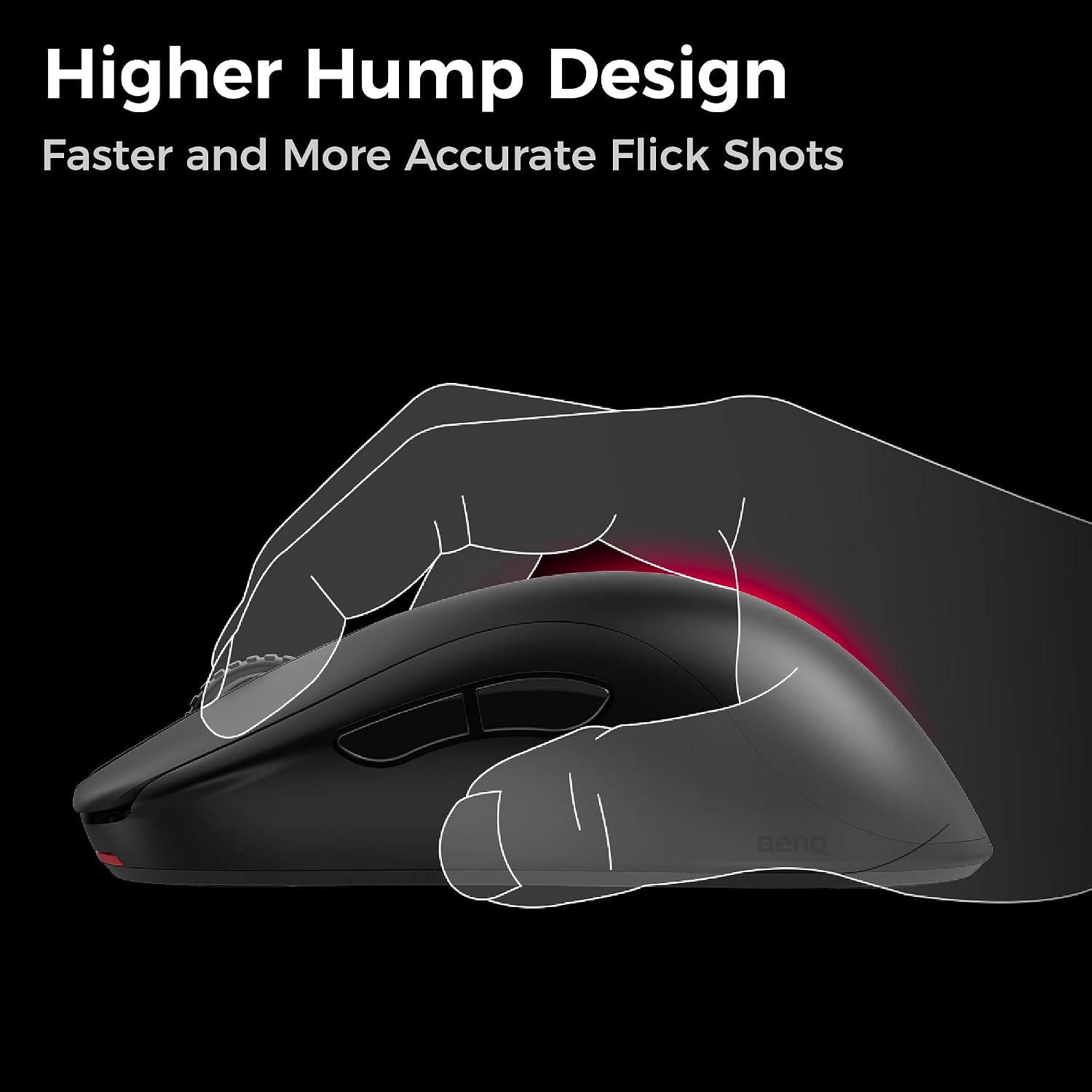 BenQ Zowie ZA13-DW 4K Wireless Mouse for Esports, Sports Science, 4K Enhanced Receiver, 65g, Symmetrical, Driverless, 3950 Sensor, 4K Polling Rate