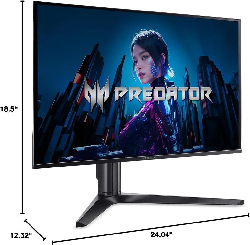 acer Predator Gaming Monitor | 26.5' WQHD 2560 x 1440 OLED | AMD FreeSync Premium Pro | 500Hz | 0.03ms | VESA DisplayHDR True Black 500 | USB Type-C, 2 x DP 1.4 & 2 x HDMI 2.1 | X27U F5bmiippruzx