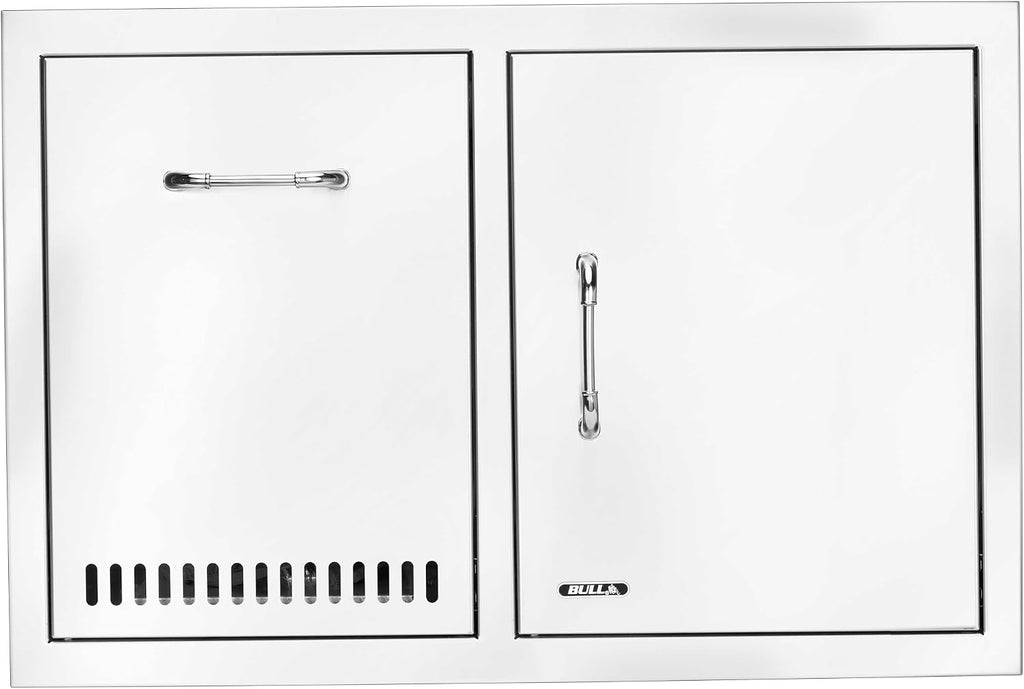 Bull Outdoor Products Premium Components for Outdoor Kitchen BBQ Island Door/Propane Drawer Combo with Reveal